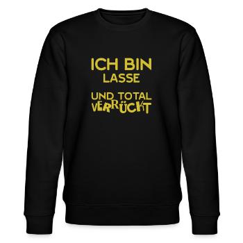 Leave - Stanley/Stella CHANGER Unisex Organic Sweatshirt - black - Front - Nik (191cm) & Marisol (170cm)