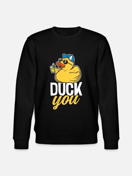 Funny & Cute Duck Lover Owner Motif - Ducks - Stanley/Stella CHANGER Unisex Organic Sweatshirt - black