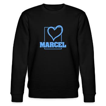 Marcel en tant que Bachelor - Sweat bio CHANGER Stanley/Stella Unisexe - noir - Devant - Nik (191cm) & Marisol (170cm)
