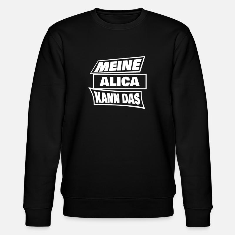 Gift for Alica - Stanley/Stella CHANGER Unisex Organic Sweatshirt - black