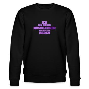 Profession Music Teacher - Stanley/Stella CHANGER Unisex Organic Sweatshirt - black - Front - Nik (191cm) & Marisol (170cm)