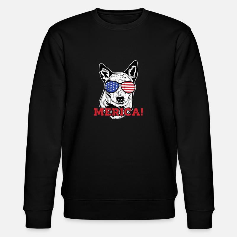 Merica! - heeler - Stanley/Stella CHANGER Unisex Organic Sweatshirt - black