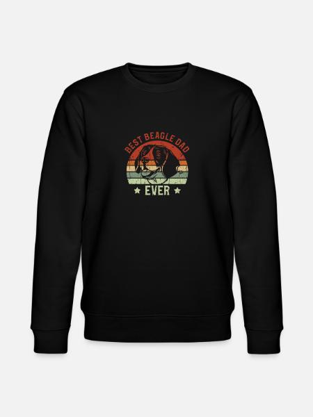 Bester Beagle Dad Ever - Hundebesitzer - Stanley/Stella Unisex Bio-Sweatshirt CHANGER  - Schwarz