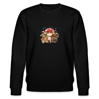 Cottagecore Kawaii - Rustic Aesthetics - Stanley/Stella CHANGER Unisex Organic Sweatshirt - black - Front - Nik (191cm) & Marisol (170cm)