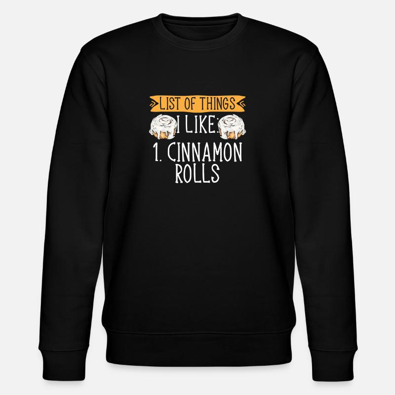 Cinnamon roll - Stanley/Stella CHANGER Unisex Organic Sweatshirt - black