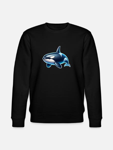 Orca Killer Whale - Stanley/Stella CHANGER Unisex Organic Sweatshirt - black