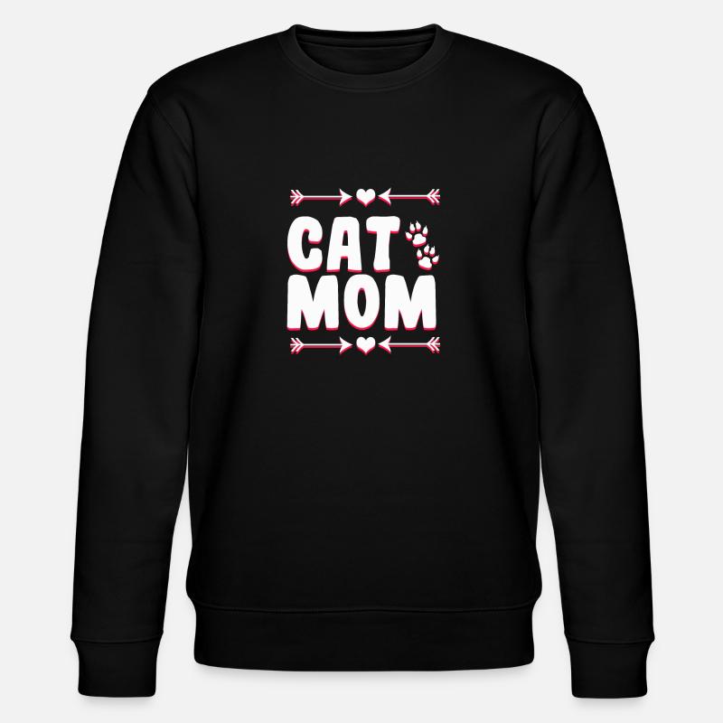 Katzen Mutter - Stanley/Stella Unisex Bio-Sweatshirt CHANGER  - Schwarz