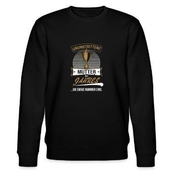 Trophäe Pokal für Mutter des Jahres Muttertag - Stanley/Stella Unisex Bio-Sweatshirt CHANGER  - Schwarz - Vorne - Nik (191cm) & Marisol (170cm)