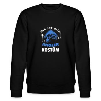 Das ist mein Angelkostüm für Angler an Halloween - Stanley/Stella Unisex Bio-Sweatshirt CHANGER  - Schwarz - Vorne - Nik (191cm) & Marisol (170cm)