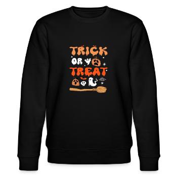 Truc ou friandise effrayant costume d’Halloween drôle - Sweat bio CHANGER Stanley/Stella Unisexe - noir - Devant - Nik (191cm) & Marisol (170cm)