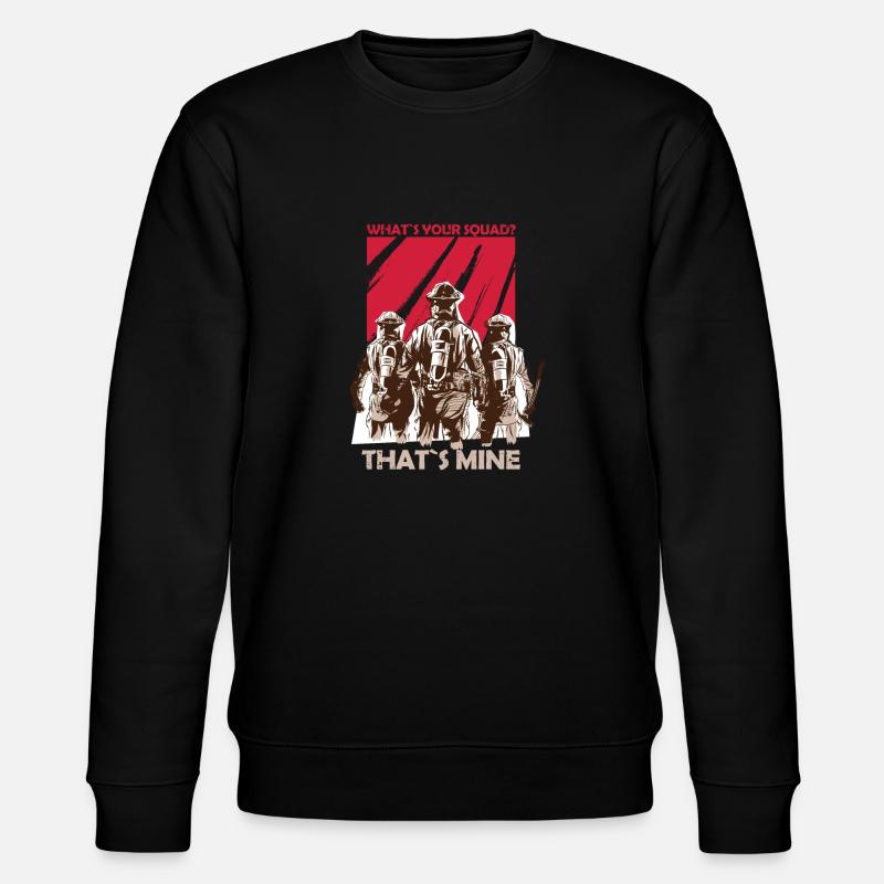 Firefighter Squad Fireman - Stanley/Stella CHANGER Unisex Organic Sweatshirt - black