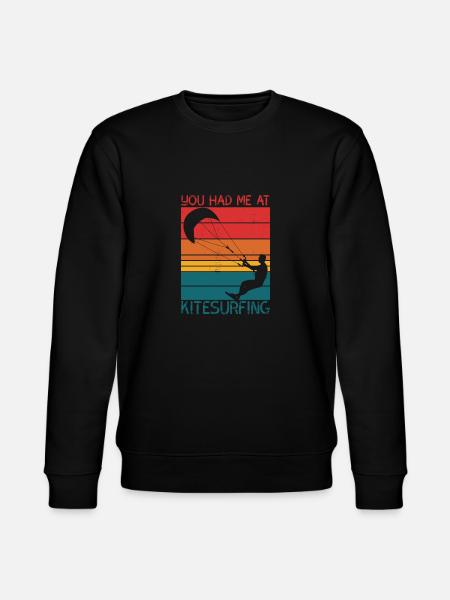 You Had Me At Kitesurfing - Stanley/Stella CHANGER Unisex Organic Sweatshirt - black