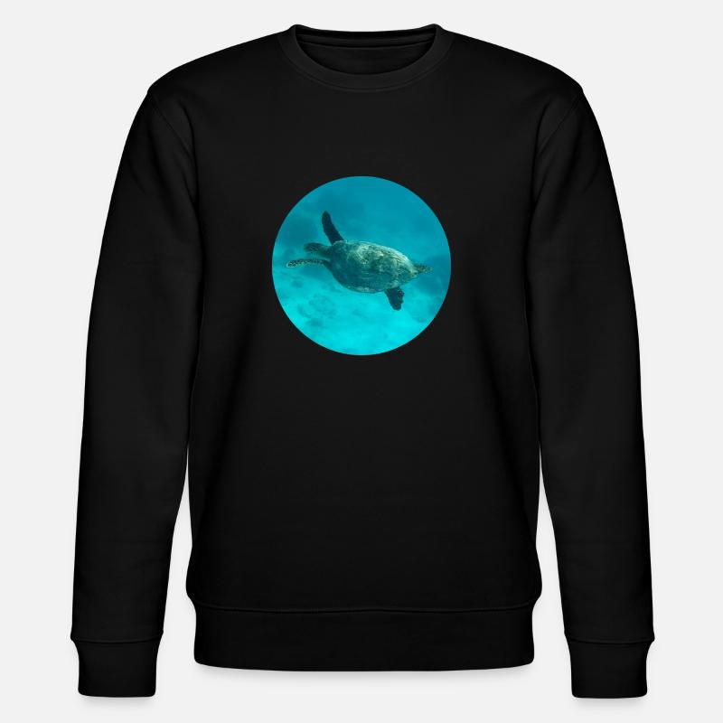 Sea Turtle - Stanley/Stella Unisex Bio-Sweatshirt CHANGER  - Schwarz
