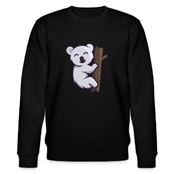 Joyeux koala ours koala - Sweat bio CHANGER Stanley/Stella Unisexe - noir - Devant - Nik (191cm) & Marisol (170cm)