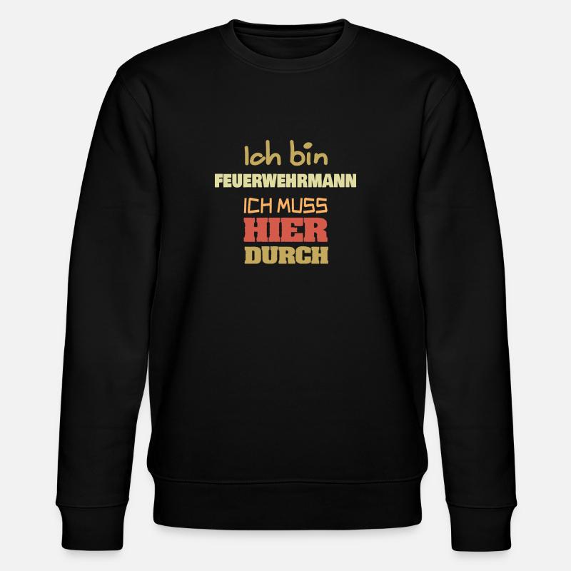 Beruf Feuerwehrmann - Stanley/Stella Unisex Bio-Sweatshirt CHANGER  - Schwarz