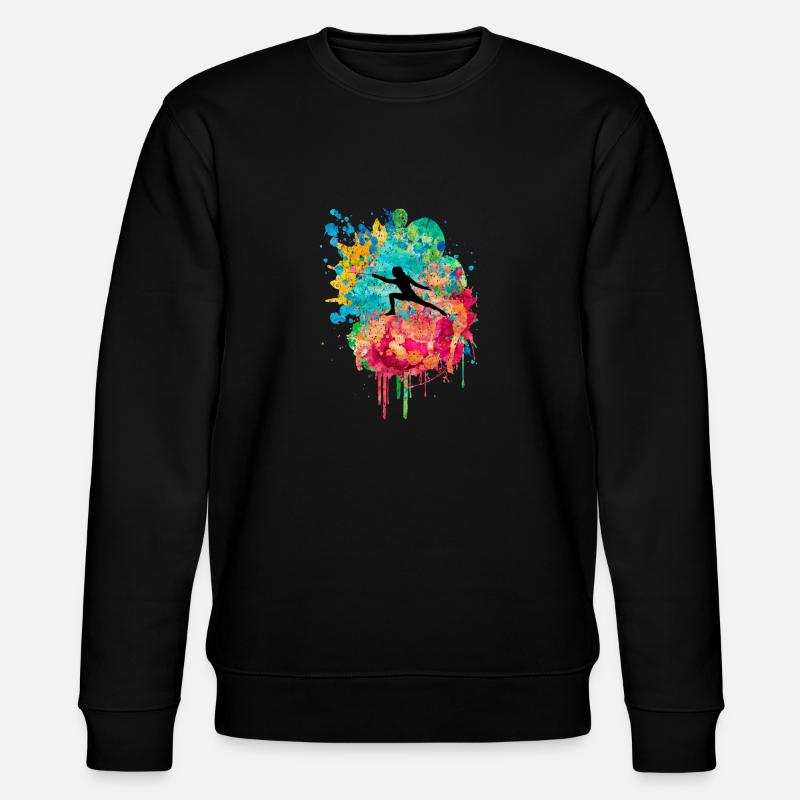 Fechten und Fechtsport PopArt - Stanley/Stella Unisex Bio-Sweatshirt CHANGER  - Schwarz