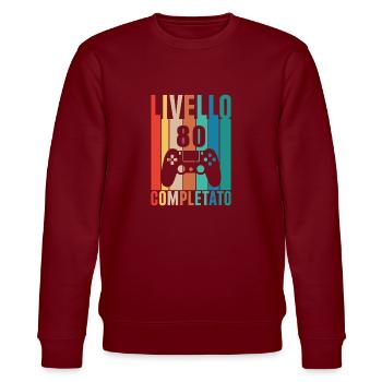 Level 80 - Stanley/Stella CHANGER Unisex Organic Sweatshirt - burgundy - Front - Nik (191cm) & Marisol (170cm)