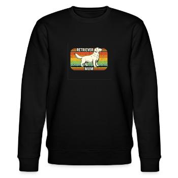 Vintage Best Golden Retriever Mum Dog Mum - Stanley/Stella CHANGER Unisex Organic Sweatshirt - black - Front - Nik (191cm) & Marisol (170cm)