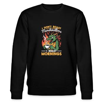 Dragon Coffee Mythical Creatures - Stanley/Stella CHANGER Unisex Organic Sweatshirt - black - Front - Nik (191cm) & Marisol (170cm)