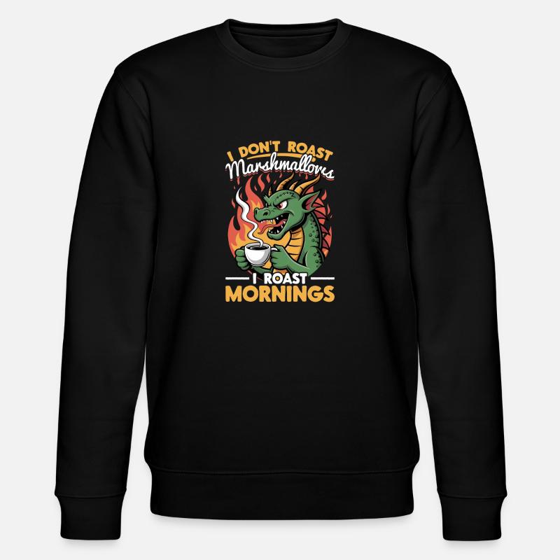 Dragon Coffee Mythical Creatures - Stanley/Stella CHANGER Unisex Organic Sweatshirt - black