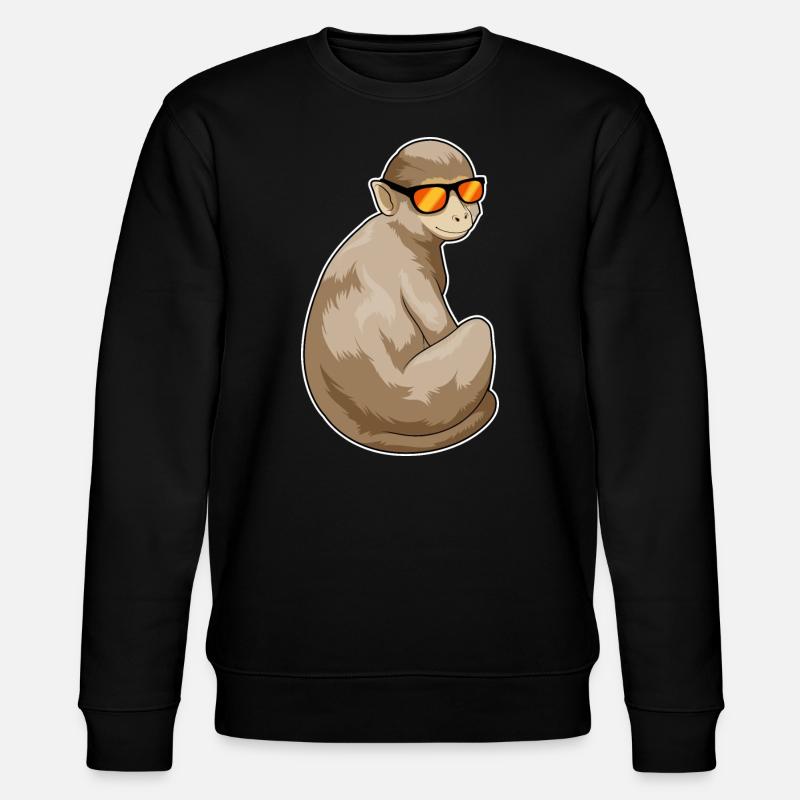 Monkey Sunglasses - Stanley/Stella CHANGER Unisex Organic Sweatshirt - black