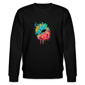 Tiefseetaucher und Taucher PopArt - Stanley/Stella Unisex Bio-Sweatshirt CHANGER  - Schwarz - Vorne - Nik (191cm) & Marisol (170cm)