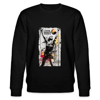 volley ball - t shirt papa - Sweat bio CHANGER Stanley/Stella Unisexe - noir - Devant - Nik (191cm) & Marisol (170cm)