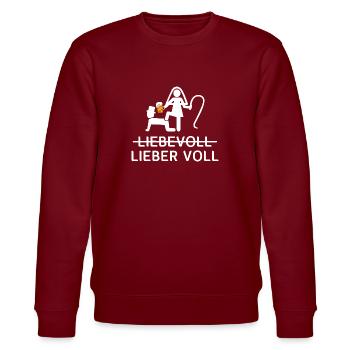 Lovingly Prefer Full Groups - Stanley/Stella CHANGER Unisex Organic Sweatshirt - burgundy - Front - Nik (191cm) & Marisol (170cm)