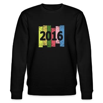 Spaßig 2016 - Stanley/Stella Unisex Bio-Sweatshirt CHANGER  - Schwarz - Vorne - Nik (191cm) & Marisol (170cm)