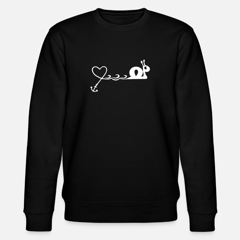 ancre maritime coeur escargot - Sweat bio CHANGER Stanley/Stella Unisexe - noir