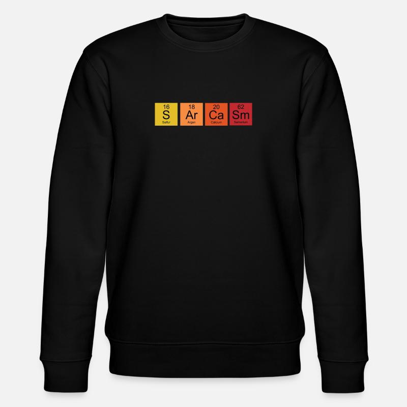 Retro Periodensystem Sarkasmus - Stanley/Stella Unisex Bio-Sweatshirt CHANGER  - Schwarz