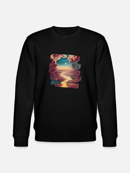 River Clouds Dream World - Stanley/Stella CHANGER Unisex Organic Sweatshirt - black