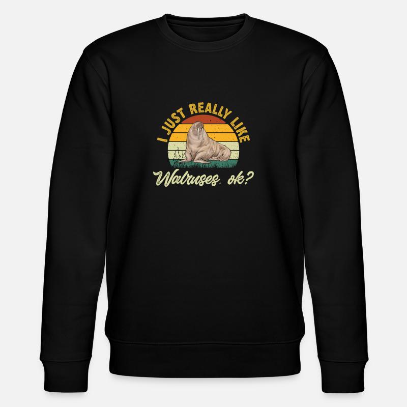 Walross - Stanley/Stella Unisex Bio-Sweatshirt CHANGER  - Schwarz