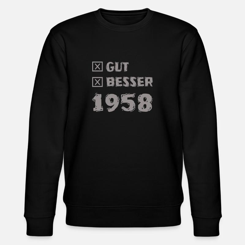 Jahr 1958 - Stanley/Stella Unisex Bio-Sweatshirt CHANGER  - Schwarz
