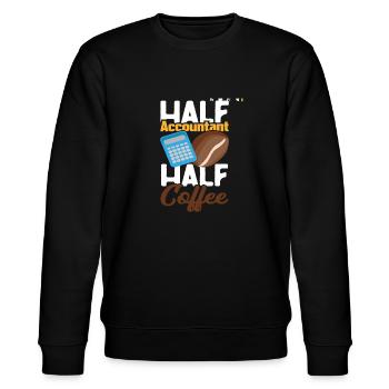 Half Accountant Half Coffee - Stanley/Stella CHANGER Unisex Organic Sweatshirt - black - Front - Nik (191cm) & Marisol (170cm)