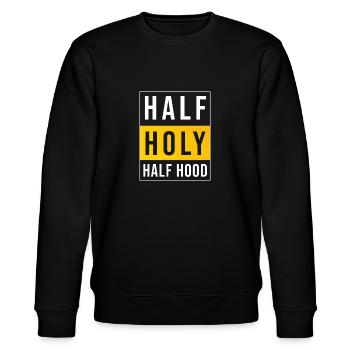 Half Holly Half Hood - Stanley/Stella CHANGER Unisex Organic Sweatshirt - black - Front - Nik (191cm) & Marisol (170cm)