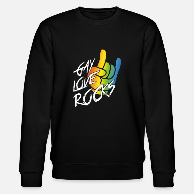 Schwule Liebe rockt - Stanley/Stella Unisex Bio-Sweatshirt CHANGER - Schwarz