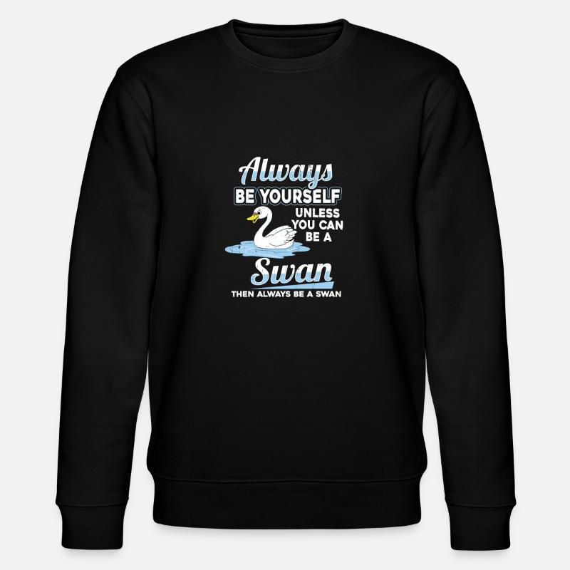 Schwan - Stanley/Stella Unisex Bio-Sweatshirt CHANGER  - Schwarz
