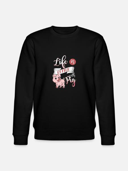 pig - Stanley/Stella CHANGER Unisex Organic Sweatshirt - black