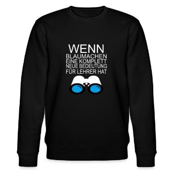 Lustiges Satire AFD Meldeportal Lehrer Geschenk - Stanley/Stella Unisex Bio-Sweatshirt CHANGER  - Schwarz - Vorne - Nik (191cm) & Marisol (170cm)