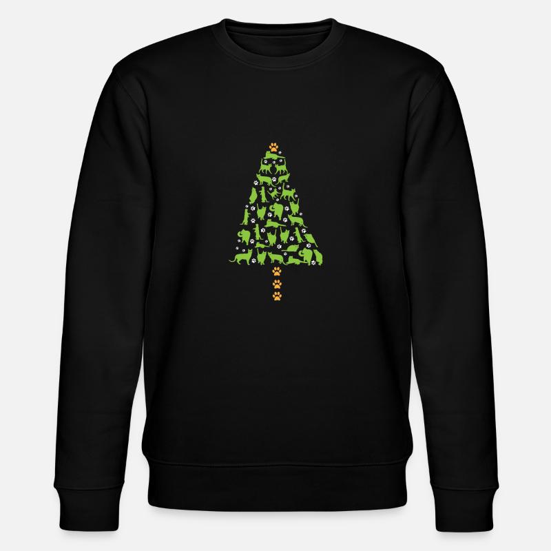 Sapin de Noël en chats - Sweat bio CHANGER Stanley/Stella Unisexe - noir