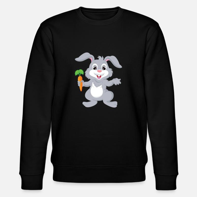 Hase - Rabbit - Design - Stanley/Stella Unisex Bio-Sweatshirt CHANGER - Schwarz