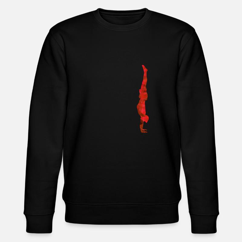 Yoga Handstand rot - Stanley/Stella Unisex Bio-Sweatshirt CHANGER  - Schwarz