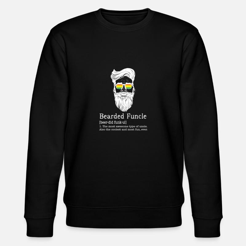 Bearded Funcle - Stanley/Stella Unisex Bio-Sweatshirt CHANGER  - Schwarz