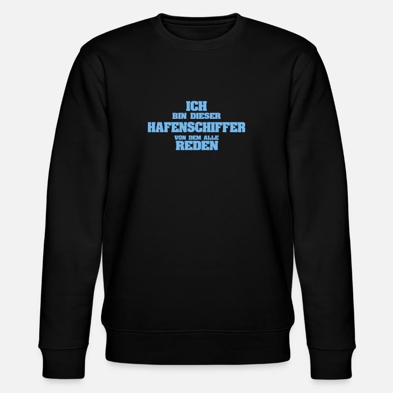 Beruf Hafenschiffer - Stanley/Stella Unisex Bio-Sweatshirt CHANGER  - Schwarz
