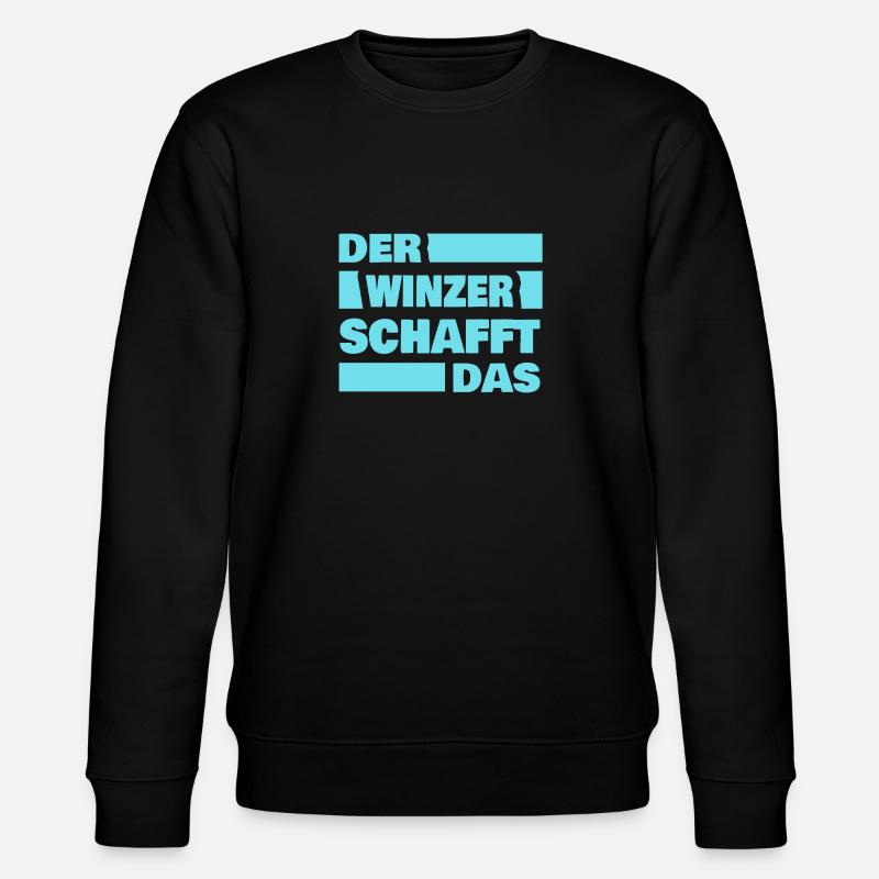 Winzer als Arbeit - Stanley/Stella Unisex Bio-Sweatshirt CHANGER - Schwarz
