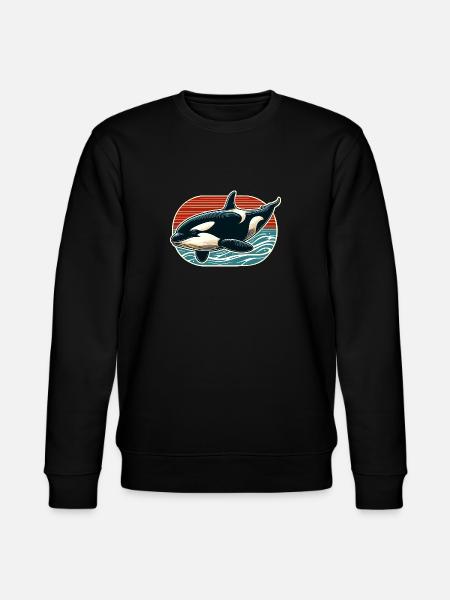 Orca Killer Whale - Stanley/Stella CHANGER Unisex Organic Sweatshirt - black
