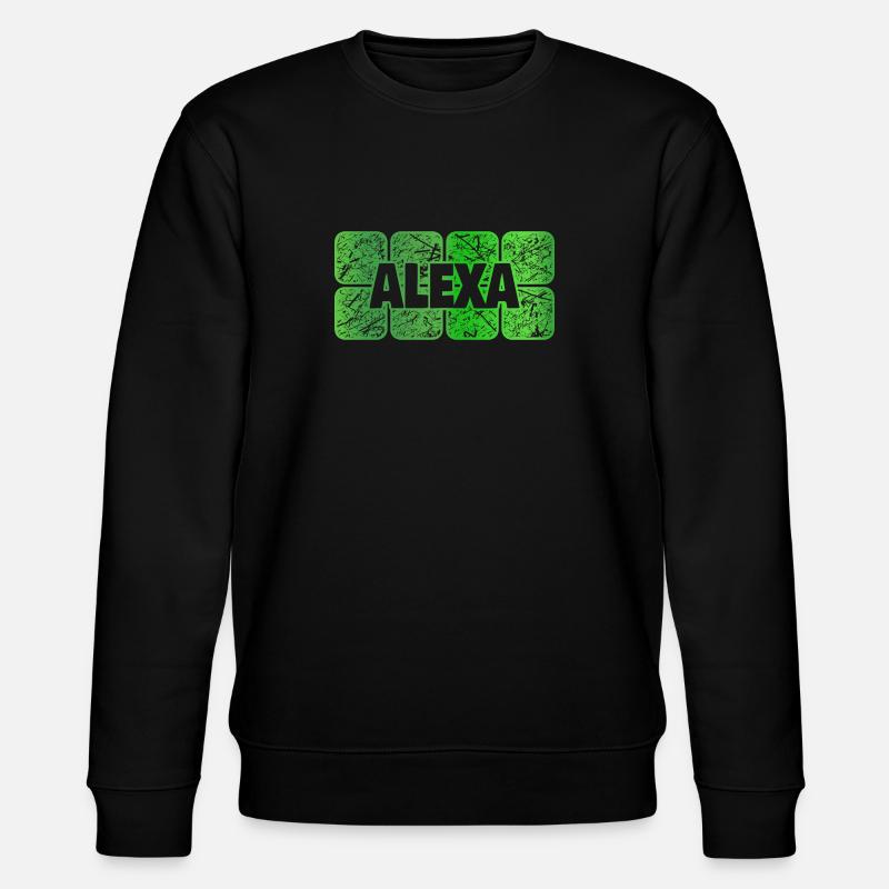 First name Alexa - Stanley/Stella CHANGER Unisex Organic Sweatshirt - black