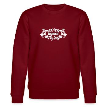 Name Werner - Stanley/Stella Unisex Bio-Sweatshirt CHANGER  - Burgunderrot - Vorne - Nik (191cm) & Marisol (170cm)