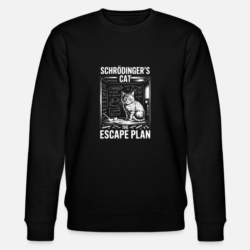 Schrödinger’s Cat – Escape Plan - Stanley/Stella Unisex Bio-Sweatshirt CHANGER - Schwarz